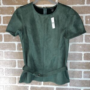 Ann Taylor Women’s Size XS Polyester Short Sleeve Green Top, Soft, New Style